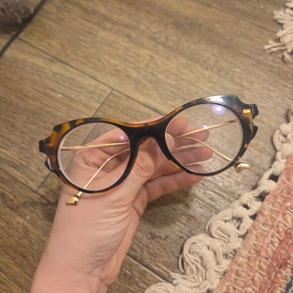 Prada Tortoiseshell Gold Glasses Frame - Picture 1 of 4